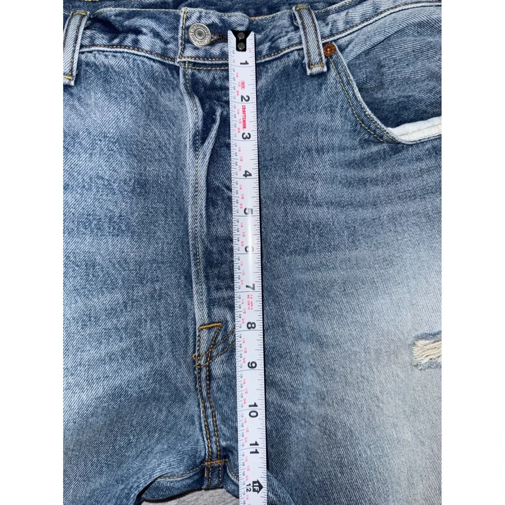 Levis 501 CT Mens Tapered Blue Distressed Jeans Size 36x30 Streetwear Vintage